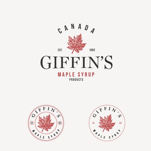 Logo Design Concept for Giffin's Maple Syrup Products