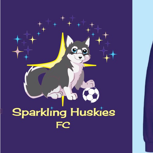 Sparkling Huskies Hoodie