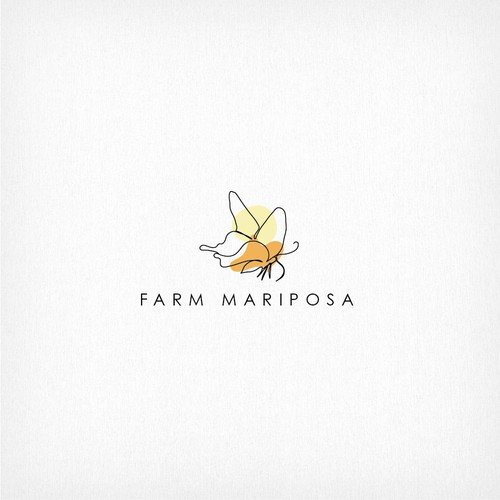 Butterfly logo for a family farm