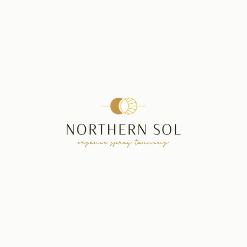 Modern logo concept for spray tanning salon