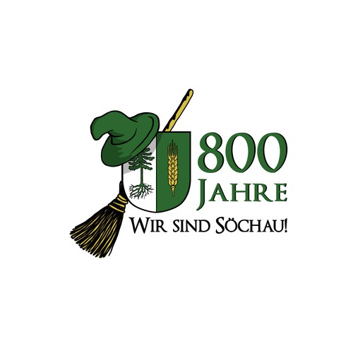 Logo for 800 anniversary for community Söchau, Styria in Austria