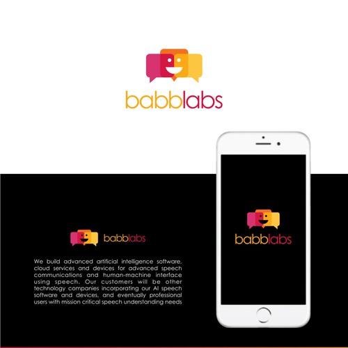 Bold logo concept for babblabs.