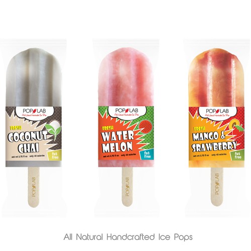 POP LAB Ice label design