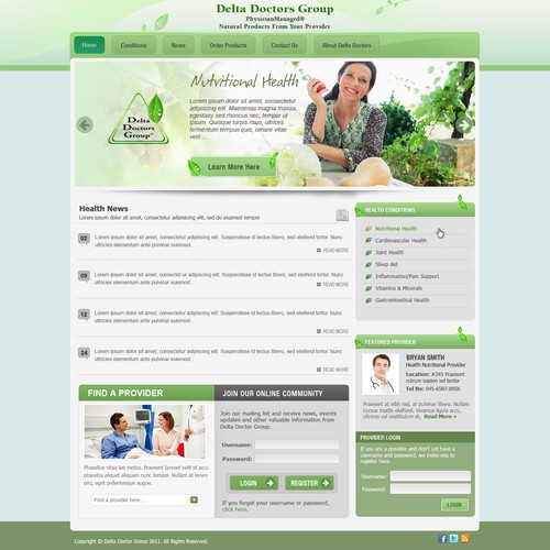 Create the next website design for Delta Doctors