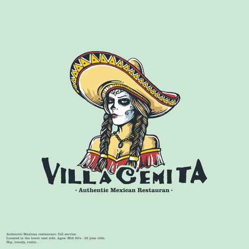 Iconic Logo Character for Mexican Restaurant