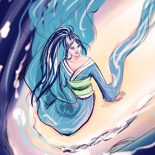 Water Goddess sketch concept