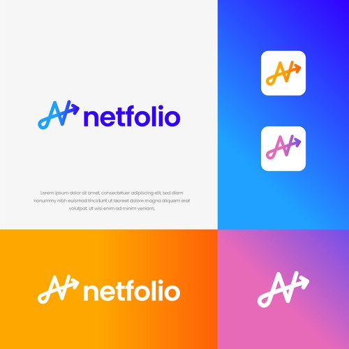 Netfolio logo design