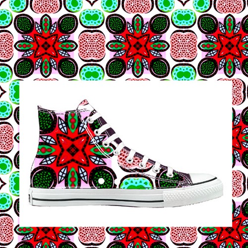 Design floral prints for shoes