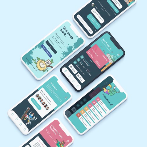 Mobile app design for insurance company