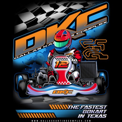 Gokart racing tshirt design