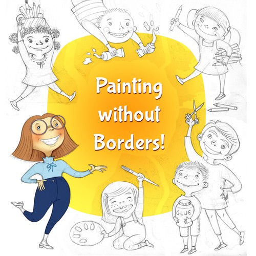 Illustration to promote "Painting Without Borders" initiative 