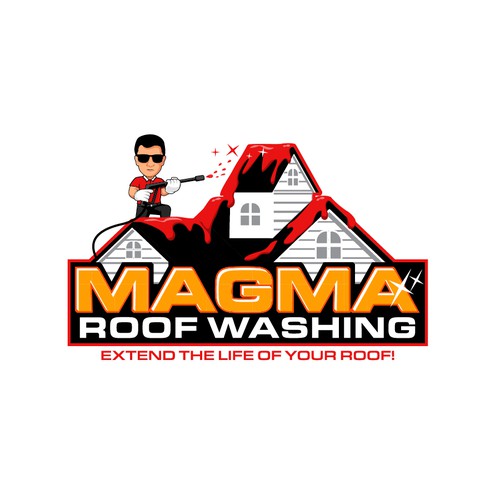 Logo concept for roof cleaning & maintenance