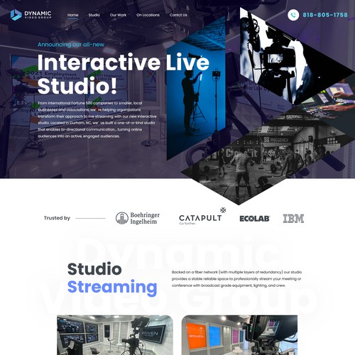 Modern Landing Page For Video Company