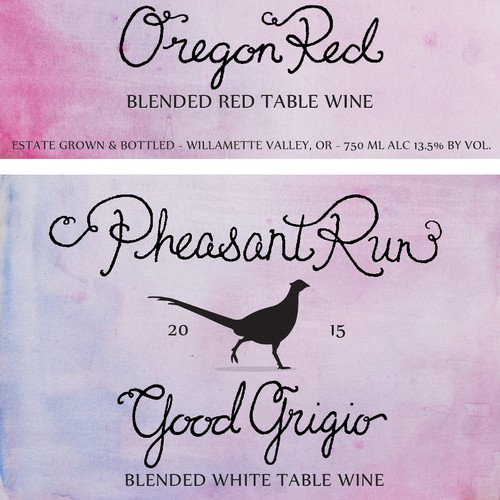 creating a cool, classy label for Pheasant Run Winery