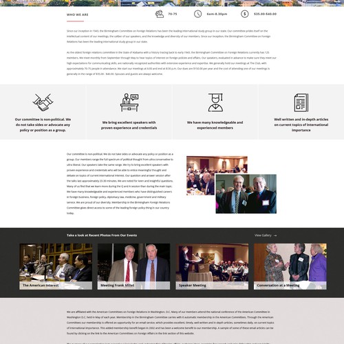 Website for a Foreign Relations Committee