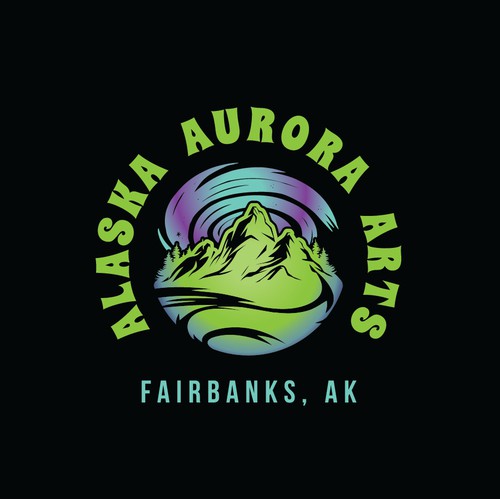 Clean Logo Design for Alaska Aurora Arts