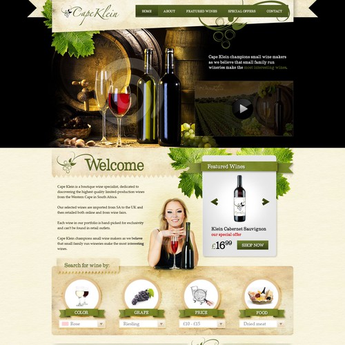 Create the next website design for Cape Klein