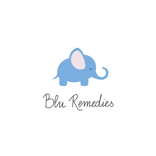 Hand-written logo for natural remedies company