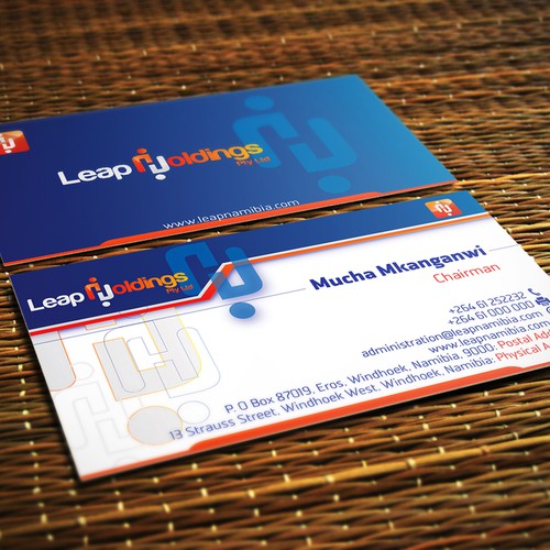 Create a capturing business card and stationery for Leap