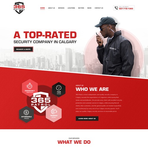 Security Guard Company Website Design