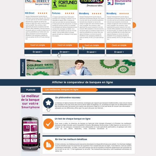 Help banque-en-ligne.info with a new website design