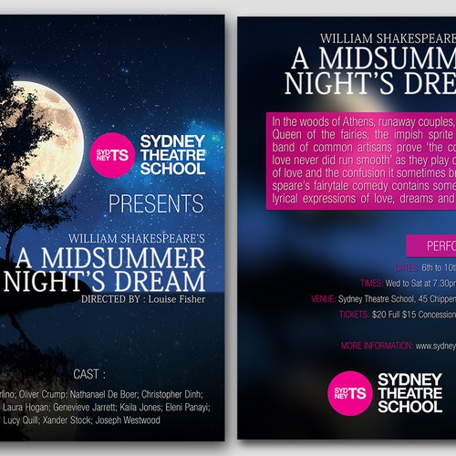 New postcard, flyer or print wanted for Sydney Theatre School