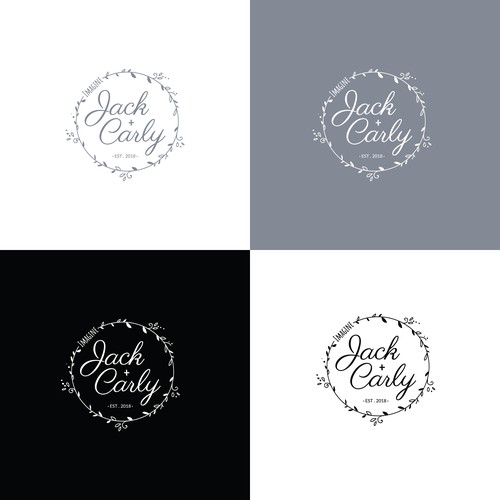 Jack and Carly Wedding Service Logo Concept