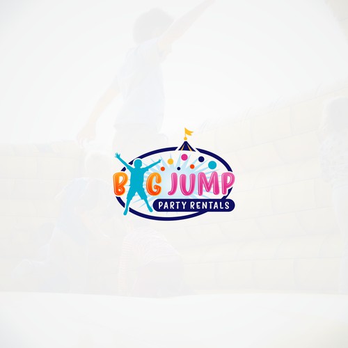 Big Jump Party Rentals concept logo
