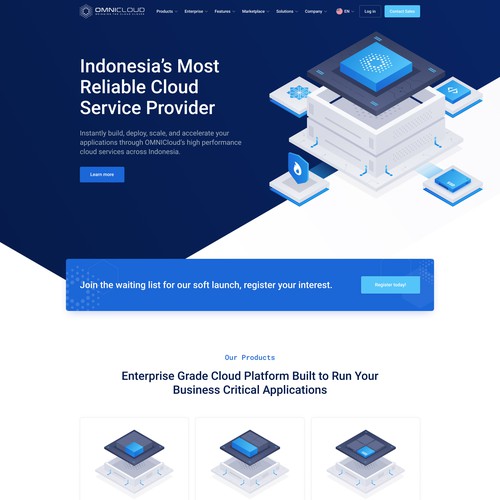 OmniCloud website design concept