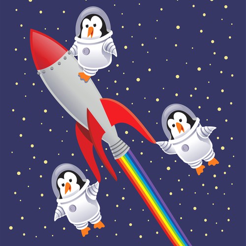 Pinguine in the space