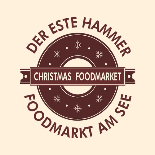 Christmas Themed Foodmarket Logo