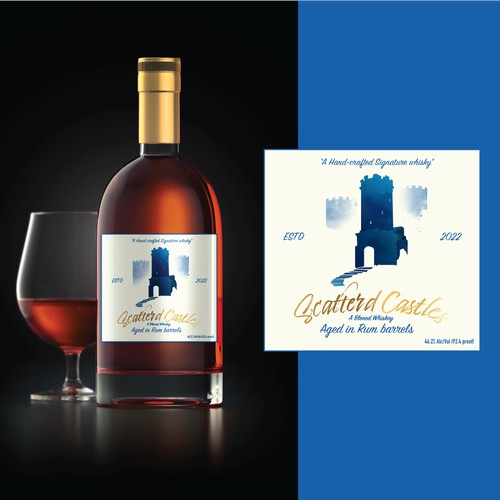 concept label for whiskey bottle