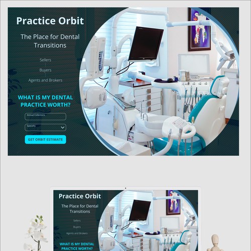 Homepage banner image design for modern dental multi-sided platform