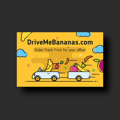 Takeaway card for a fruit delivery company