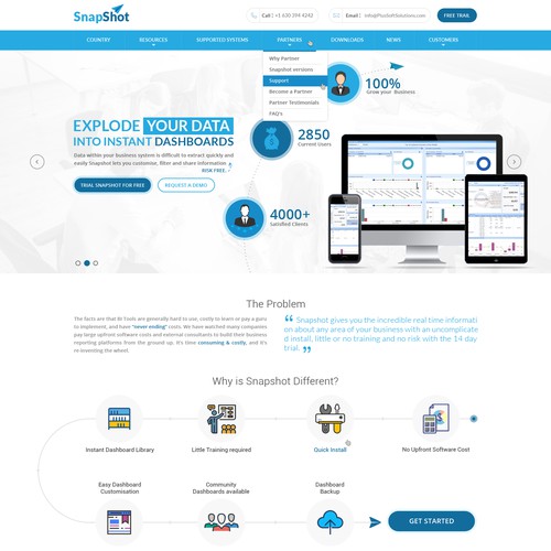 Homepage design