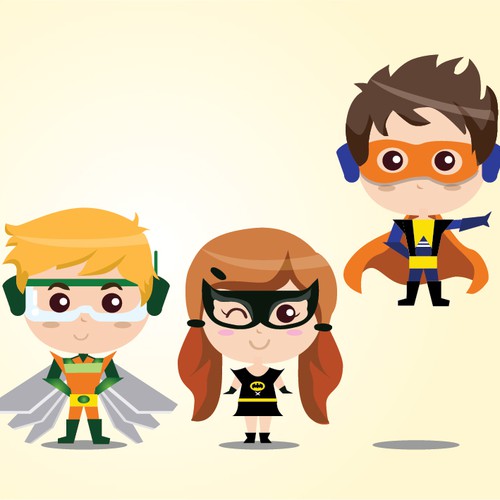 Create 4 superhero's for little learners to engage with at my early learning studio