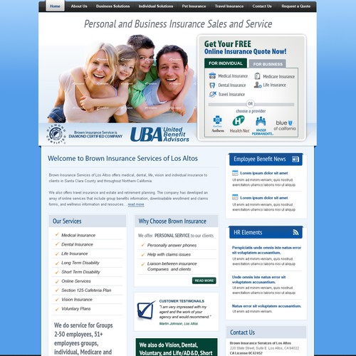 Please Help Brown Insurance Services with a new website design