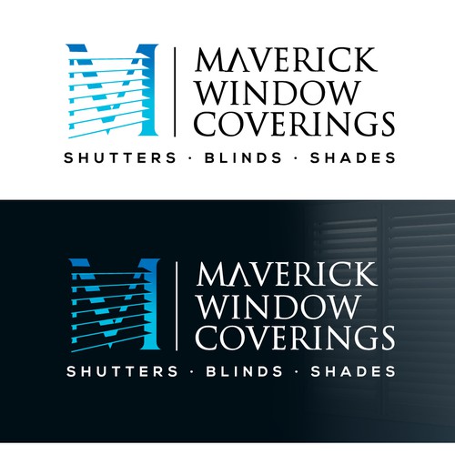 Modern logo Shutters and blinds business 