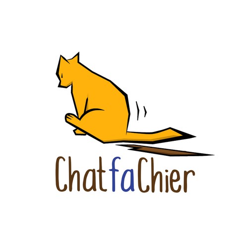 A funny cat logo concept