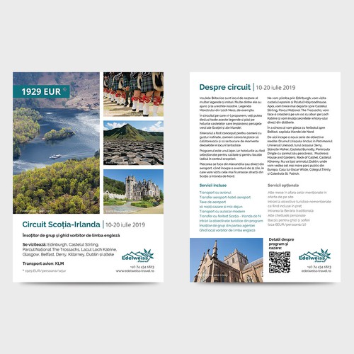 Poster and flyer for a travel agency