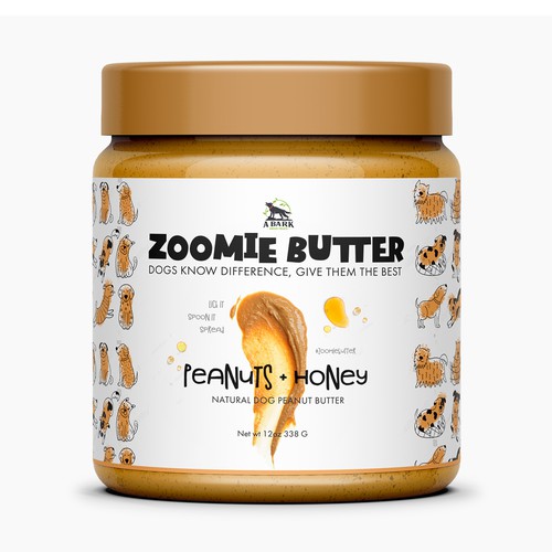 Zoomie Butter label design concept