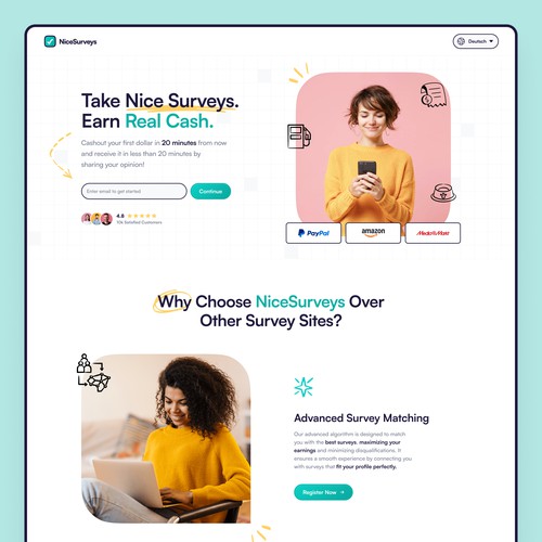 Nice Surveys Website Design