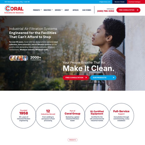 Industrial Engineering Website Design – Modern Corporate & Technical