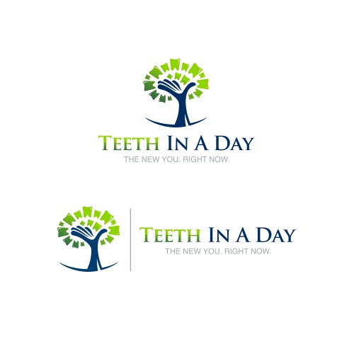 Create a capturing logo design for "Teeth In A Day" dental campaign.