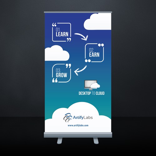 Roll Up Banner concept for Artify Labs