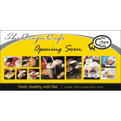 Create a billboard for The Crepe Cafe!