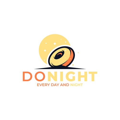 Minimalist logo concept for a donut shop