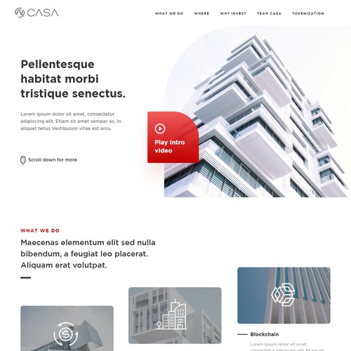 Web design for a innovative real-estate company