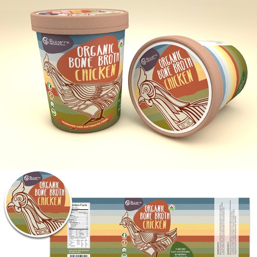 packaging ddesign for Wild Moon Organic Bone Broth