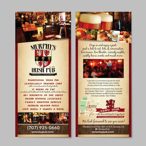 Murphy's Irish Pub's Rackcard